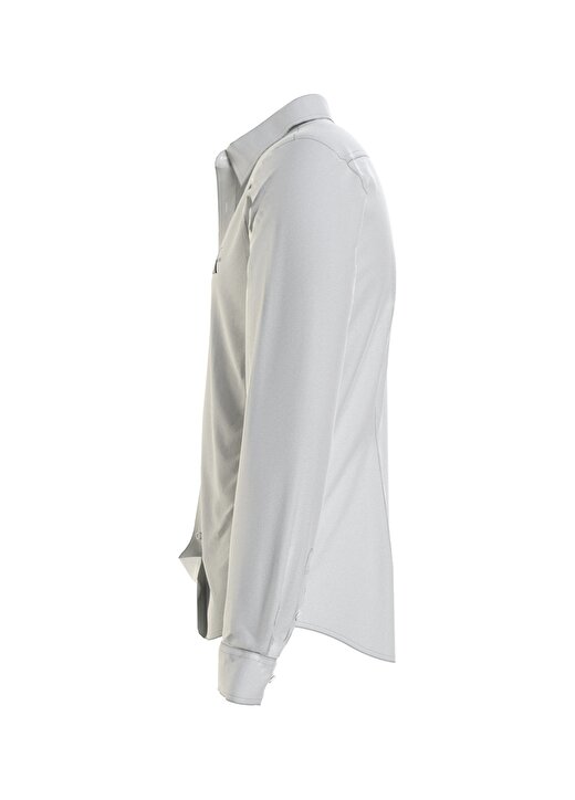 Calvin Klein Jeans Beyaz Erkek Düz Gömlek J30J318401YAF_KNITTED 4