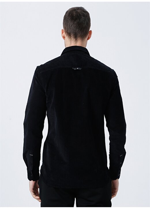 Calvin Klein Jeans Siyah Erkek Düz Gömlek J30J318630BEH_CORDUROY REGULAR 4