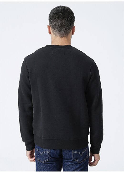 Calvin Klein Jeans Siyah Erkek Bisiklet Yaka Baskılı Sweatshirt J30J319365BEH_BONDED MONOGRAM CREW 4