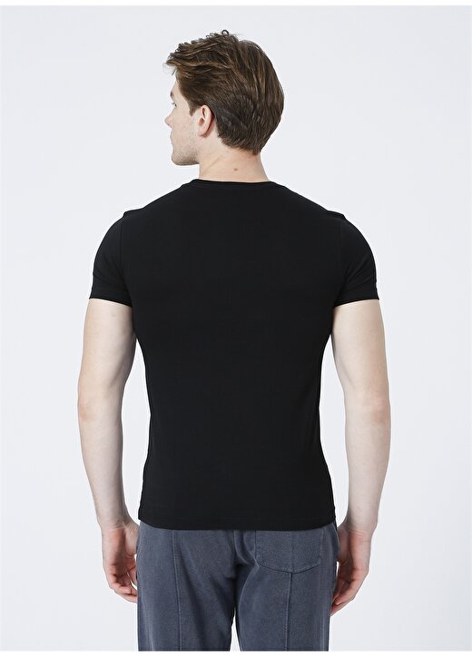 Calvin Klein Jeans Siyah Erkek Bisiklet Yaka Baskılı T-Shirt J30J3170650GO_SEASONAL MONOGRAM TEE 4
