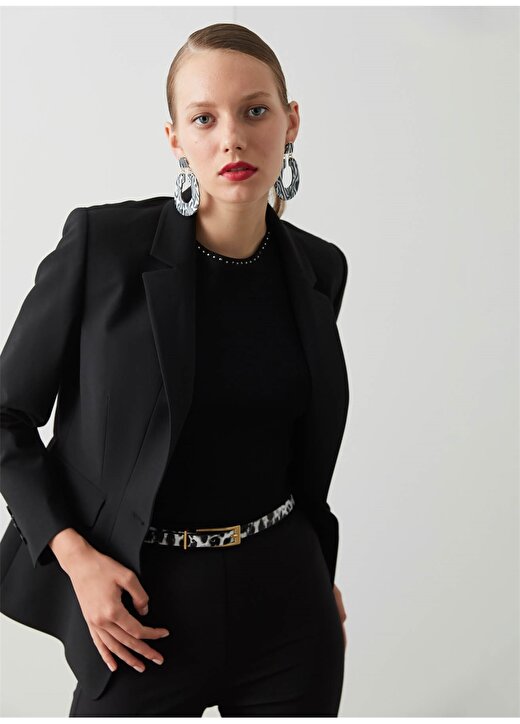 İpekyol Ceket Yaka Siyah Kadın Klasik Blazer 1