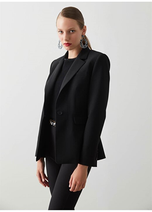 İpekyol Ceket Yaka Siyah Kadın Klasik Blazer 2