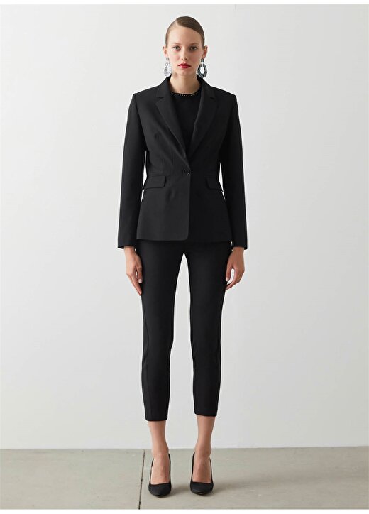 İpekyol Ceket Yaka Siyah Kadın Klasik Blazer 3