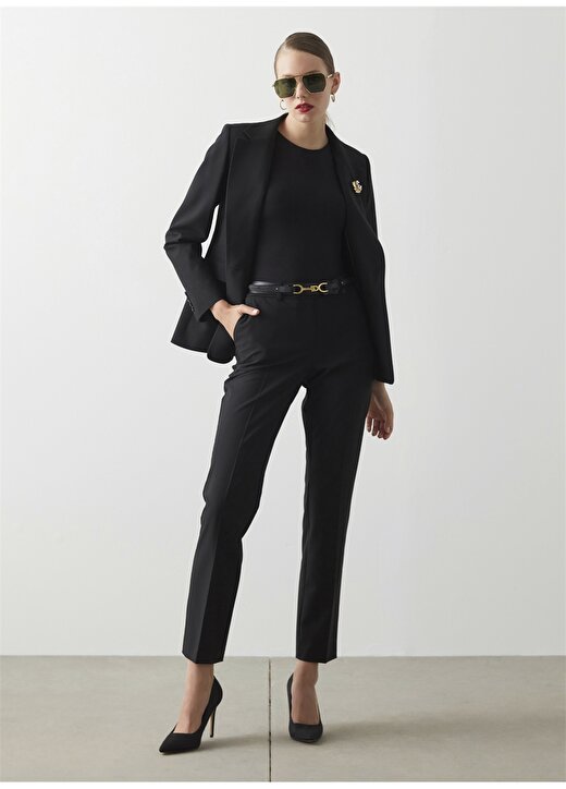İpekyol Ceket Yaka Siyah Kadın Klasik Kesim Blazer 2