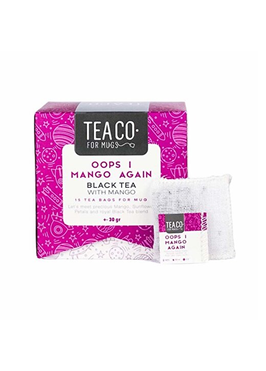 Tea Co - Oops I Mango Again - Mangolu Siyah Çay - Tea Bag Box - 30Gr 1