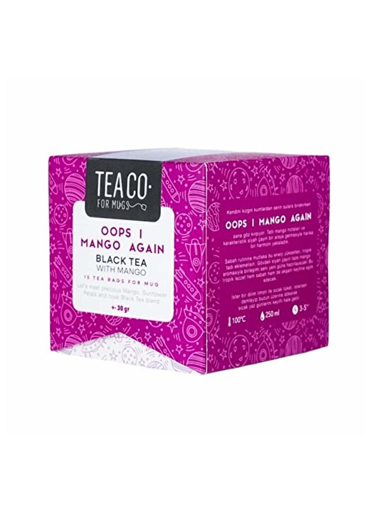 Tea Co - Oops I Mango Again - Mangolu Siyah Çay - Tea Bag Box - 30Gr 2