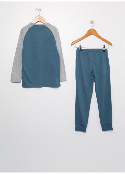 Blackspade 30765 Mavi - Buz Yuvarlak Yaka Uzun Kız Çocuk Pijama Takımı 2