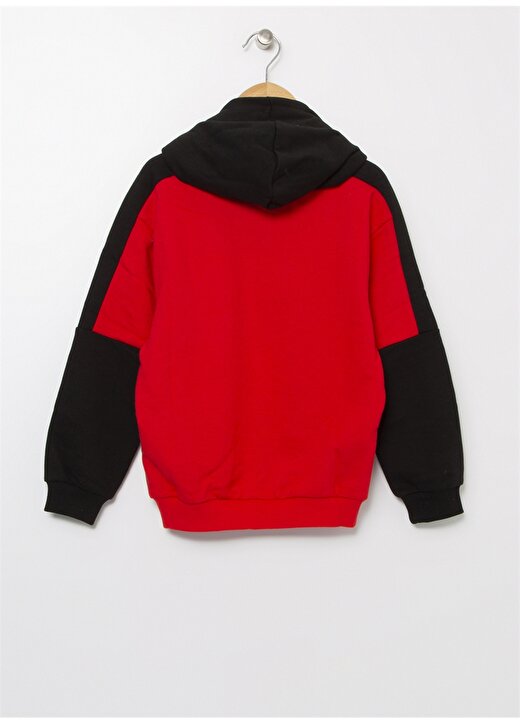 Puma Kırmızı Kapüşonlu Erkek Çocuk Düz Sweatshirt 2