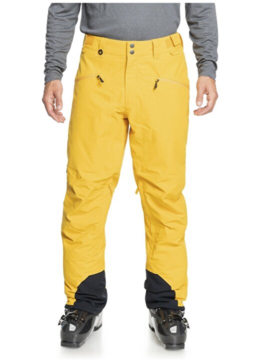 Quiksilver Düz Sarı Erkek Kayak Pantolonu 1