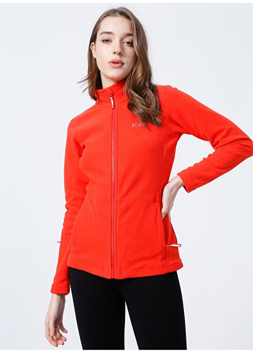 Quiksilver Pace Fz Plr Jkt Dik Yaka Uzun Kollu Normal Kalıp Düz Kırmızı Kadın Polar Sweatshirt 3