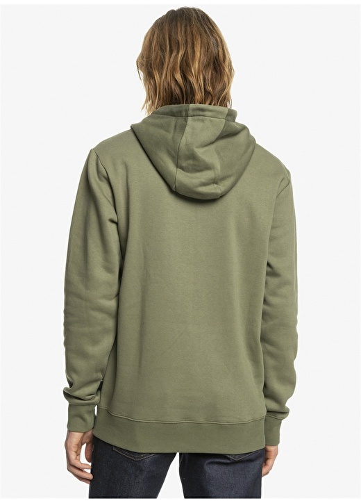 Quiksilver Yeşil Erkek Kapüşonlu Baskılı Sweatshirt EQYFT04450 BIG LOGO HOOD 3