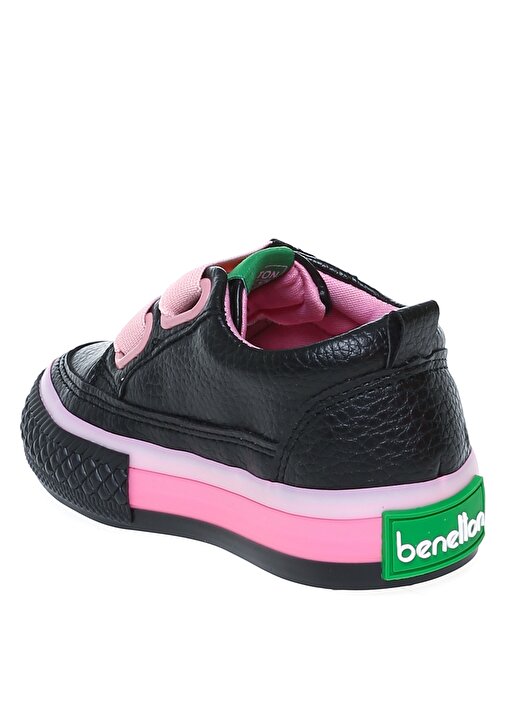 Benetton Siyah - Pembe Erkek Bebek Yürüyüş Ayakkabısı BN-30445 2