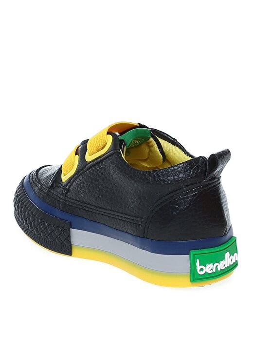 Benetton BN-30445 Siyah - Sarı Bebek Yürüyüş Ayakkabısı 2