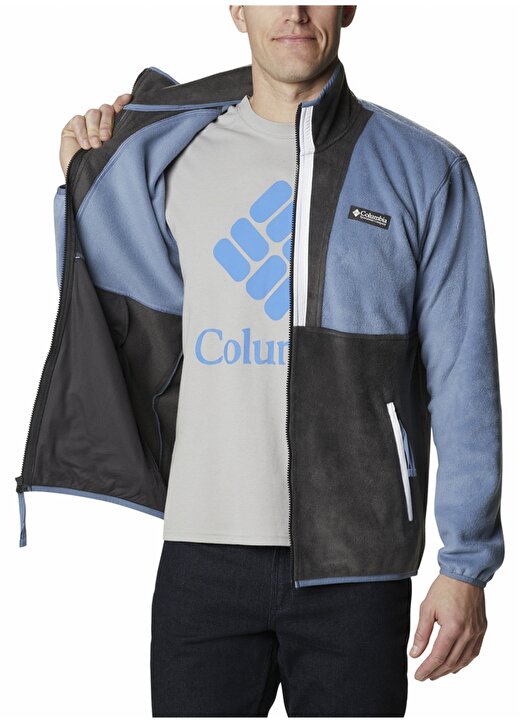 Columbia Am0276 Fermuarlı Antrasit-Mavi Erkek Polar Sweatshirt 4