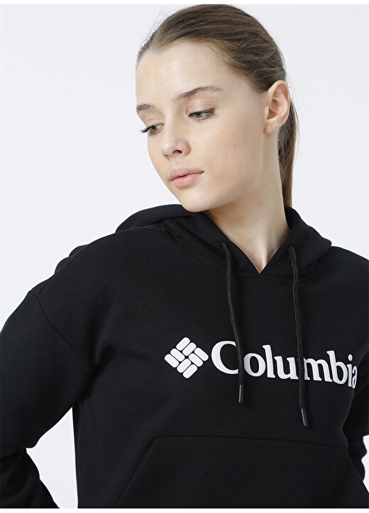 Columbia CS0208 Kapüşonlu Normal Kalıp Baskılı Siyah Kadın Sweatshirt 2