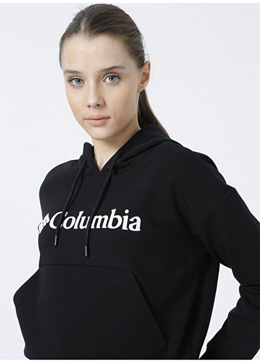 Columbia CS0208 Kapüşonlu Normal Kalıp Baskılı Siyah Kadın Sweatshirt 4