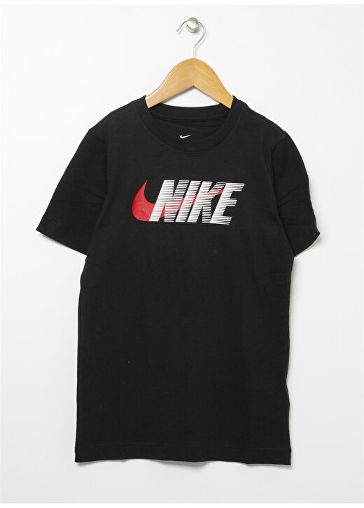 Nike DC7796-011 U Nsw Tee Nıke Swoosh Siyah Bisiklet Yaka Erkek Çocuk Baskılı T-Shirt 1