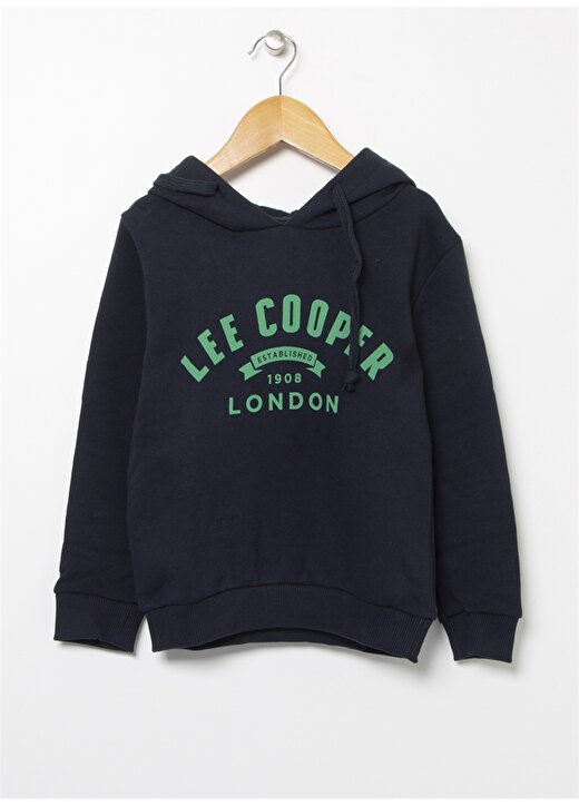 Lee Cooper 221 Lcb 241004-2501 Lacivert Kapüşonlu Baskılı Erkek Çocuk Sweatshirt 1
