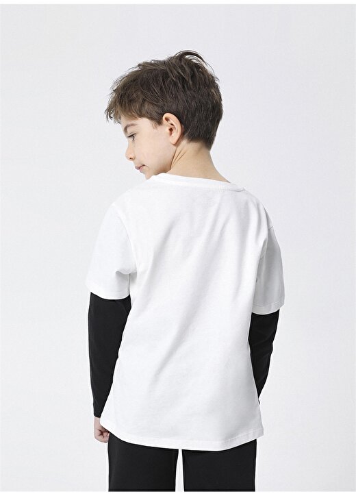 Lee Cooper Baskılı Beyaz Erkek Çocuk T-Shirt 221 LCB 242001 MATT BEYAZ 3