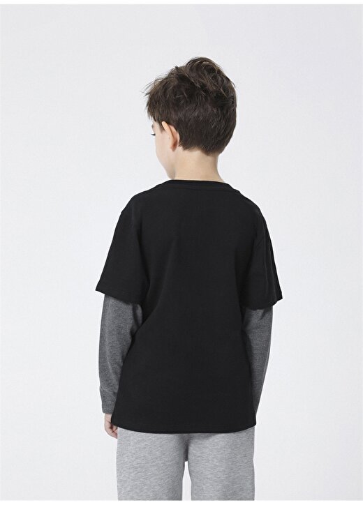 Lee Cooper Baskılı Siyah Erkek Çocuk T-Shirt 221 LCB 242001 MATT SIYAH 4