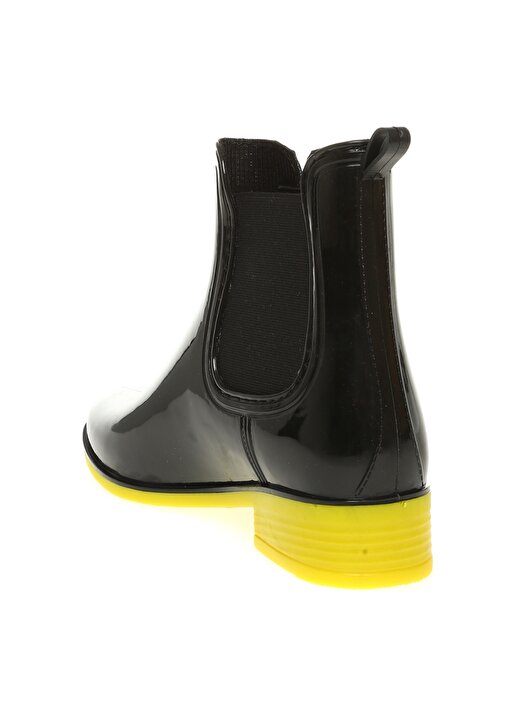 Limon PVC Siyah - Sarı Kadın Yağmur Botu SOPRANO 2