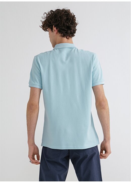 Limon Oscar21 Polo Yaka Basic Düz Açık Mavi Erkek T-Shirt 4