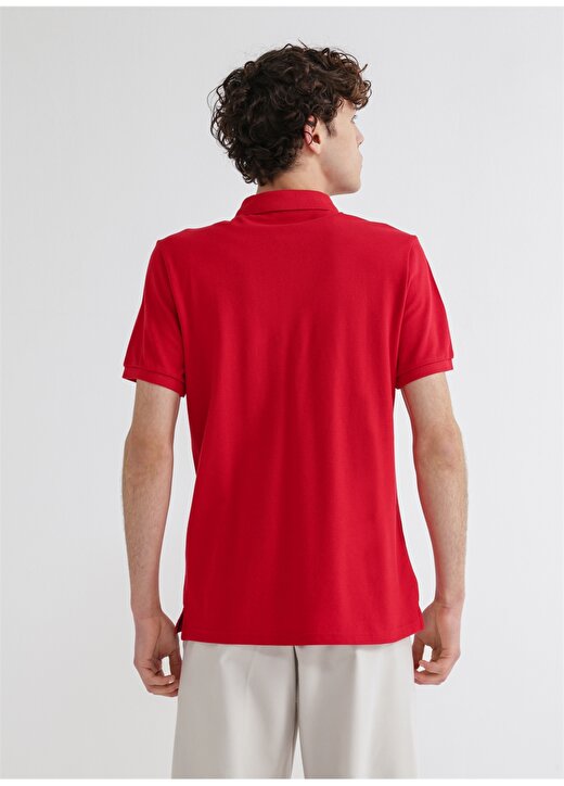 Limon Oscar21 Polo Yaka Basic Düz Koyu Kırmızı Erkek T-Shirt 4