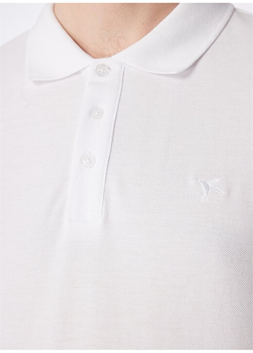 Fabrika Beyaz Erkek Regular Fit Polo T-Shirt BORAMIR-Y 4