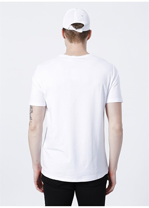 Fabrika Beyaz Erkek Slim Fit Modal T-Shirt ROMEO-O 4