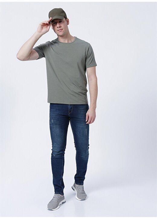 Fabrika Haki Erkek Slim Fit Modal T-Shirt ROMEO-O 2