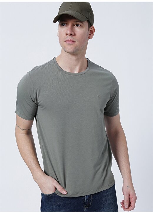 Fabrika Haki Erkek Slim Fit Modal T-Shirt ROMEO-O 3