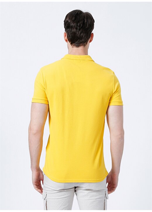 Fabrika Basic Düz Sarı Erkek Polo T-Shirt - BORAMIR-Y 4