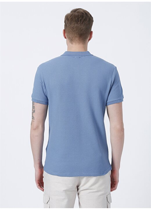 Fabrika Wagner Basic Armürlü Mavi Erkek Polo T-Shirt 4