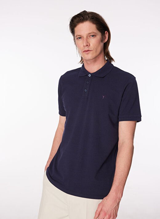 Fabrika   Basic Düz Lacivert Erkek Polo T-Shirt  -  BORAMIR-Y 1