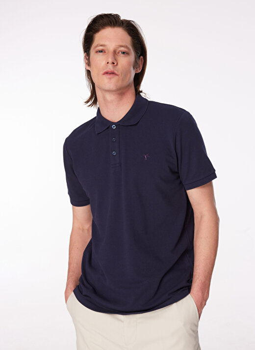 Fabrika   Basic Düz Lacivert Erkek Polo T-Shirt  -  BORAMIR-Y 3