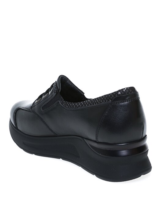 Forelli 57703-H Siyah Kadın Deri Düz Ayakkabı 2