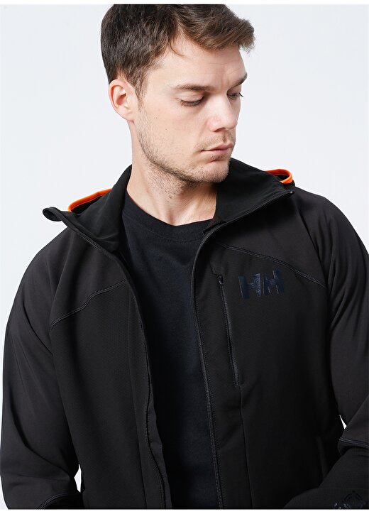 Helly Hansen Hh Elevation Shield Fleece Jacket Fermuarlı Uzun Kollu Normal Kalıp Siyah Erkek Mont 2