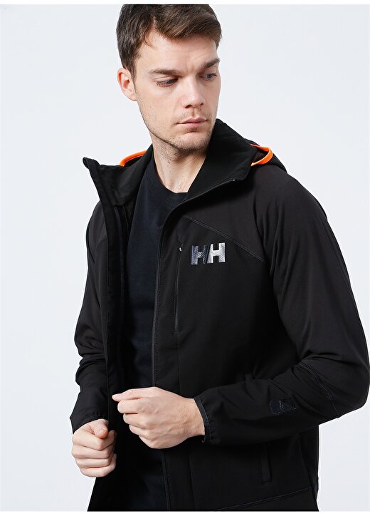 Helly Hansen Hh Elevation Shield Fleece Jacket Fermuarlı Uzun Kollu Normal Kalıp Siyah Erkek Mont 4