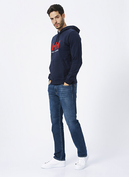 Helly Hansen Hh Hh Logo Hoodie Kapüşonlu Uzun Kollu Normal Kalıp Lacivert Erkek Sweatshirt 2