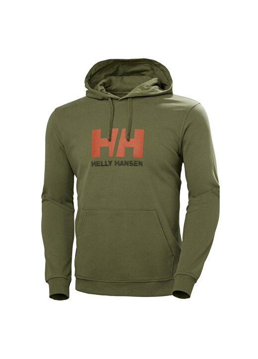 Helly Hansen Hh Hh Logo Hoodie Kapüşonlu Uzun Kollu Normal Kalıp Yeşil Erkek Sweatshirt 2