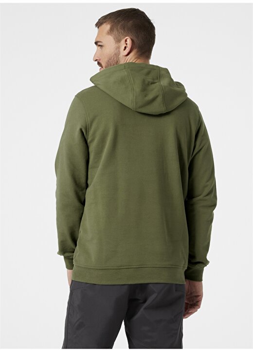 Helly Hansen Hh Hh Logo Hoodie Kapüşonlu Uzun Kollu Normal Kalıp Yeşil Erkek Sweatshirt 4