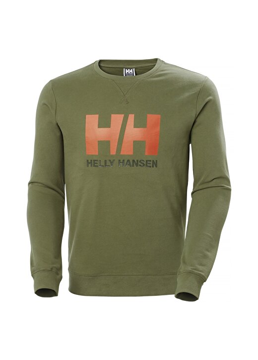 Helly Hansen Hh Hh Logo Crew Sweat Bisiklet Yaka Uzun Kollu Normal Kalıp Yeşil Erkek Sweatshirt 2