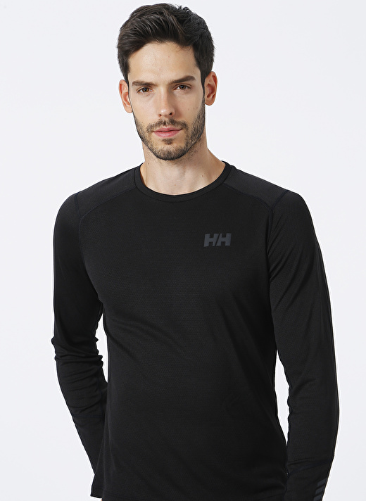 Helly Hansen Siyah Erkek Bisiklet Yaka Üst İçlik HH LIFA ACTIVE CREW 3