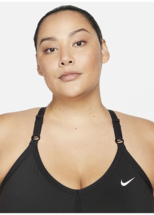 Nike CZ4456-010 O Yaka Standart Kalıp Siyah - Gri - Gümüş Kadın Sporcu Sütyeni 4