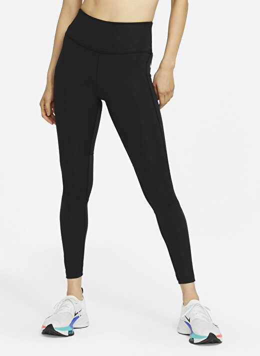 Nike Siyah Kadın Tayt CZ9240-010 W NK DF FAST TIGHT   2