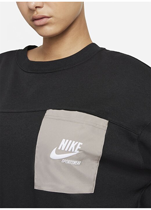 Nike DD5669-010 O Yaka Standart Kalıp Pembe - Beyaz Kadın Sweatshirt 4
