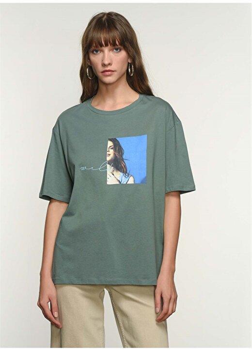 NGSTYLE Yeşil Kadın T-Shirt 1