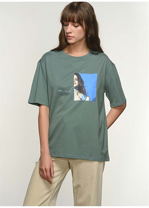 NGSTYLE Yeşil Kadın T-Shirt 3