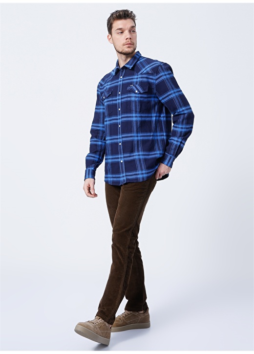 Wrangler Normal Bel Slim Fit Kahve Erkek Chino Pantolon W12SEC455_Texas Slim Cordura 1