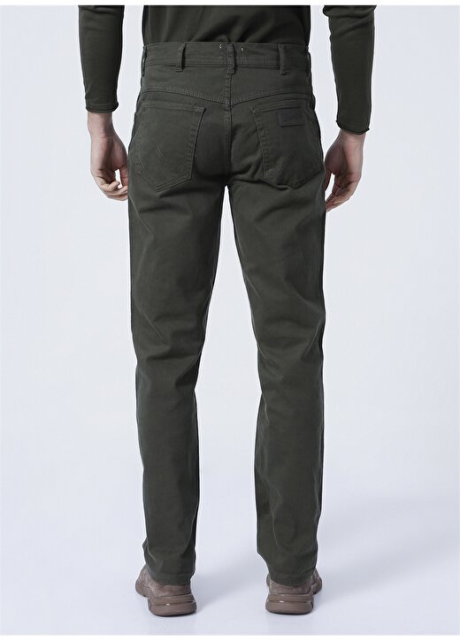 Wrangler W121ta221_Texas Normal Bel Regular Fit Düz Yeşil Erkek Chino Pantolon 4